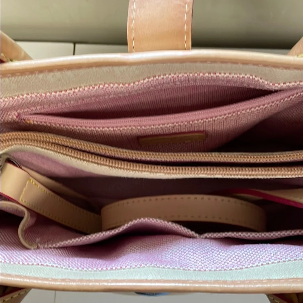 Dooney & Burke beige and tan Tote Bag